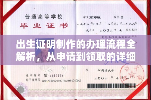 江达出生证明制作的办理流程全解析，从申请到领取的详细指南