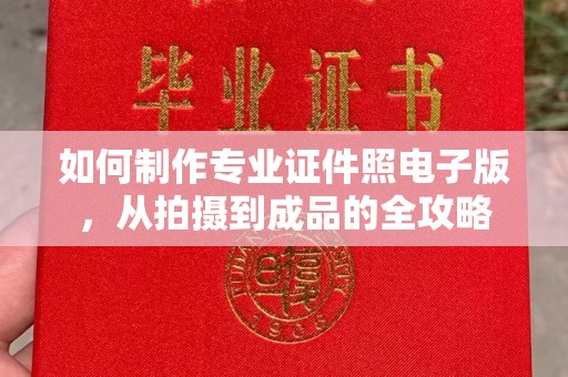 江达如何制作专业证件照电子版，从拍摄到成品的全攻略