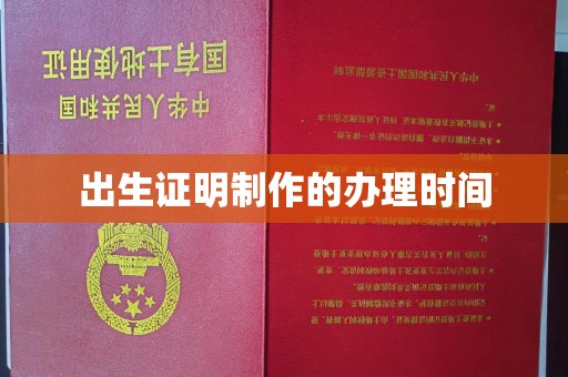 江达出生证明制作的办理时间