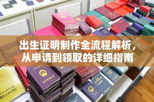 江达出生证明制作全流程解析，从申请到领取的详细指南